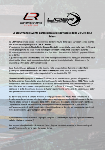 a LR Dynamic Events parteciperà allo spettacolo della 24 Ore di Le Mans